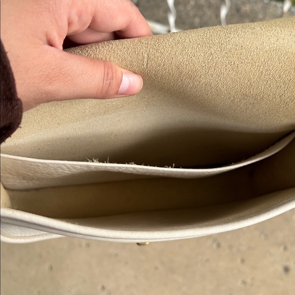 White/bone Vintage Coach convertible clutch shoulder bag - Picture 12 of 16